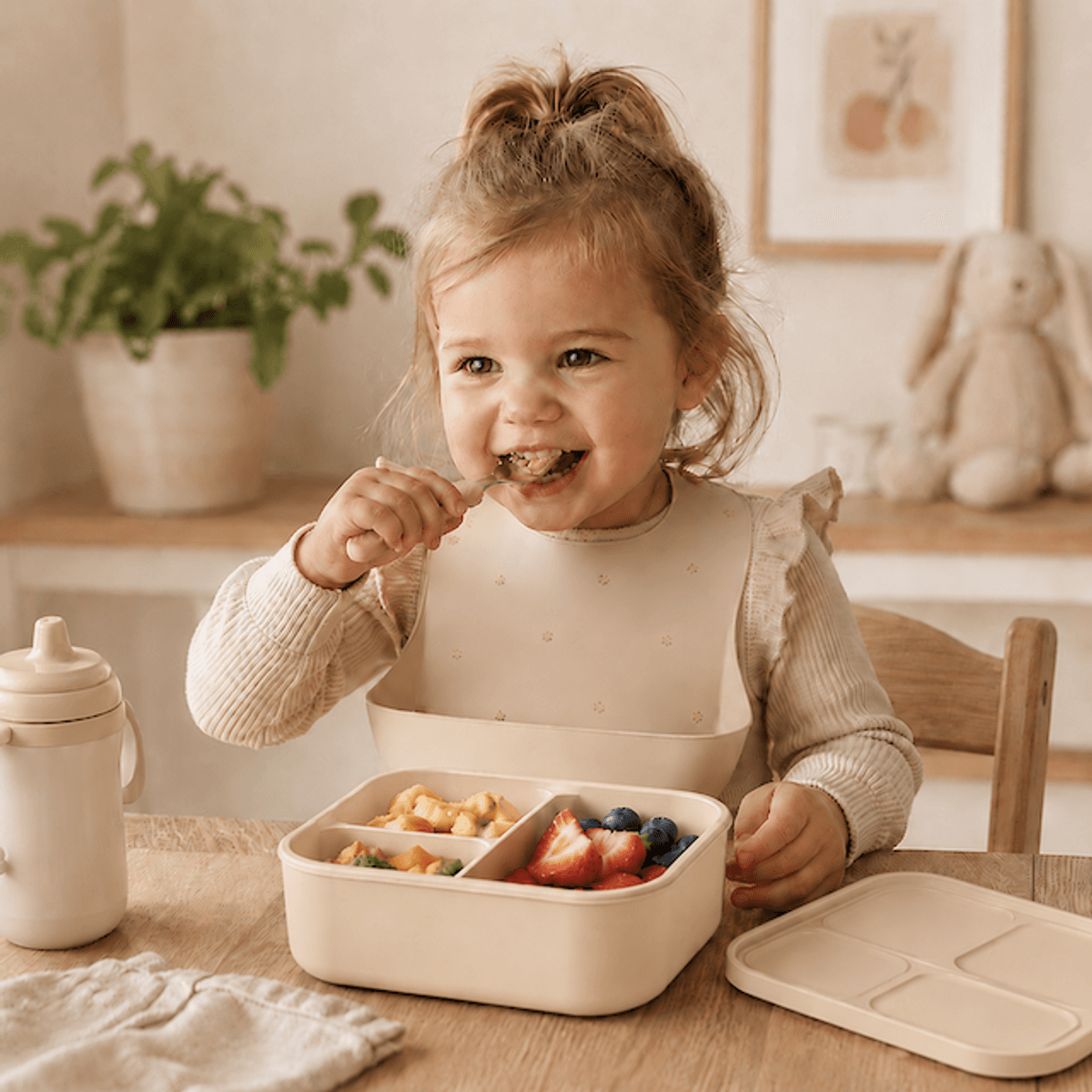 Troller Kids| Sillikon Matboks | Beige