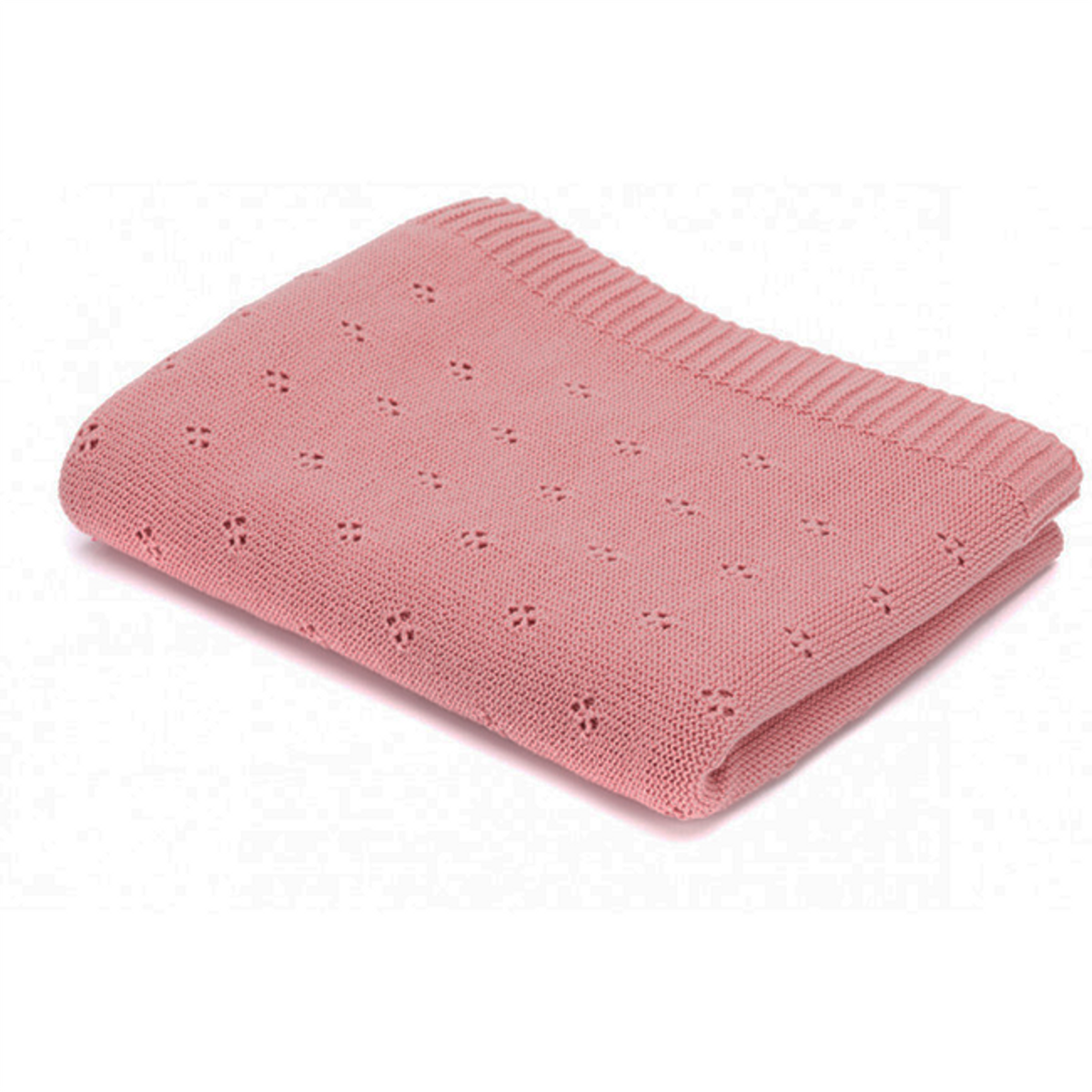 Fillikid | Strikketeppe 100x80 cm | Rosa