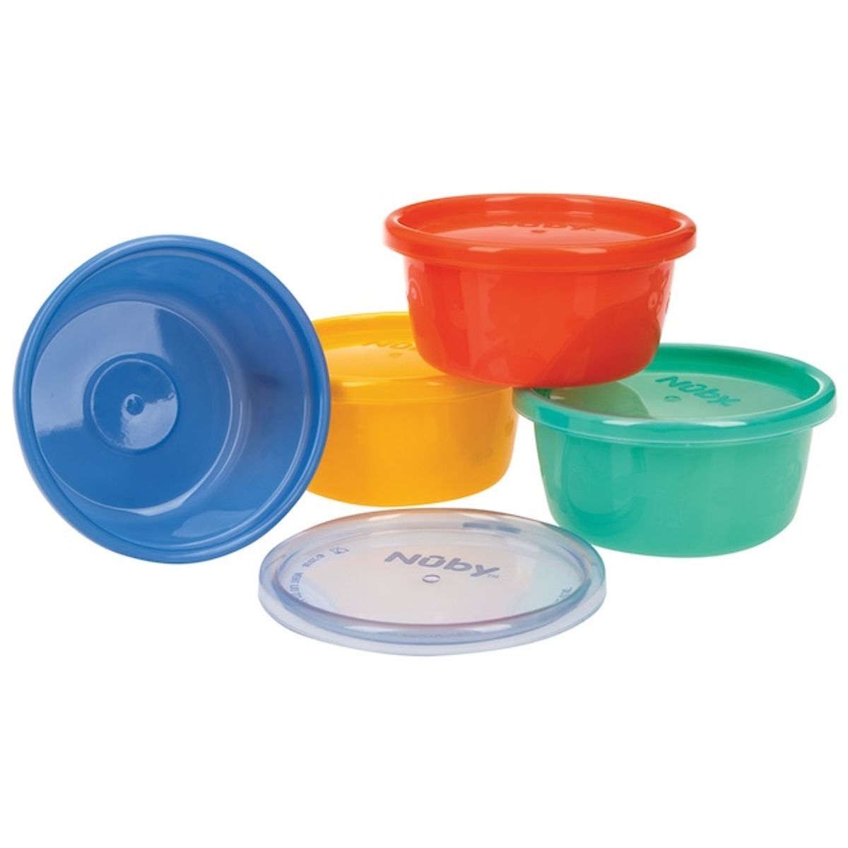 Nûby | Snackskåler med lokk | 4 pk | 240ml