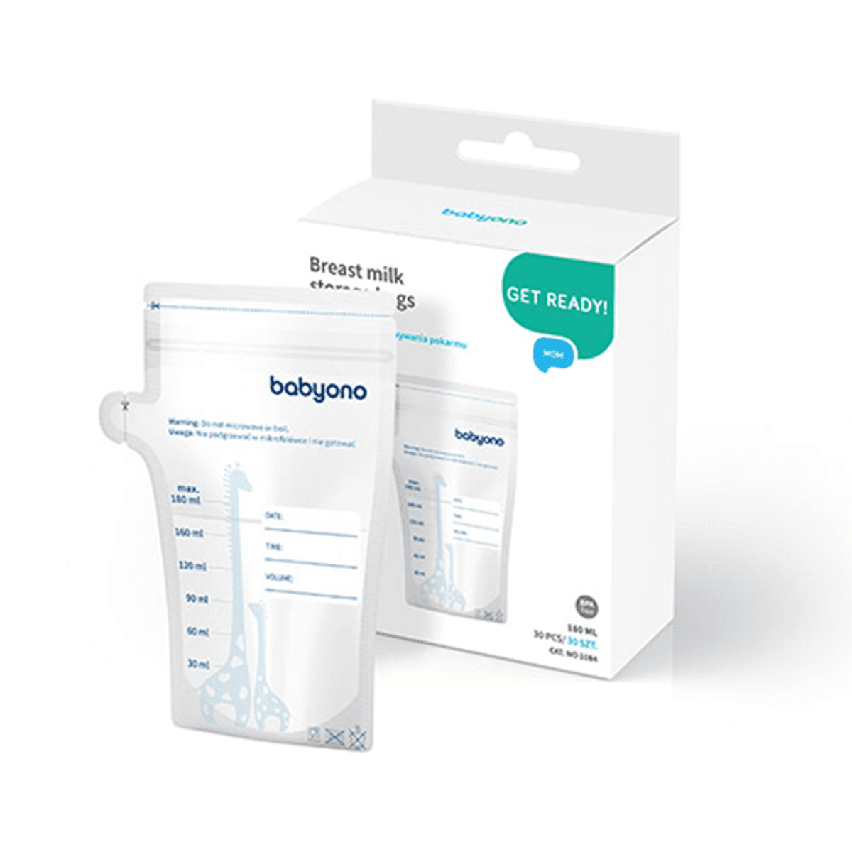 Babyono | Oppbevaringspose for brystmelk 180 ml | 30stk