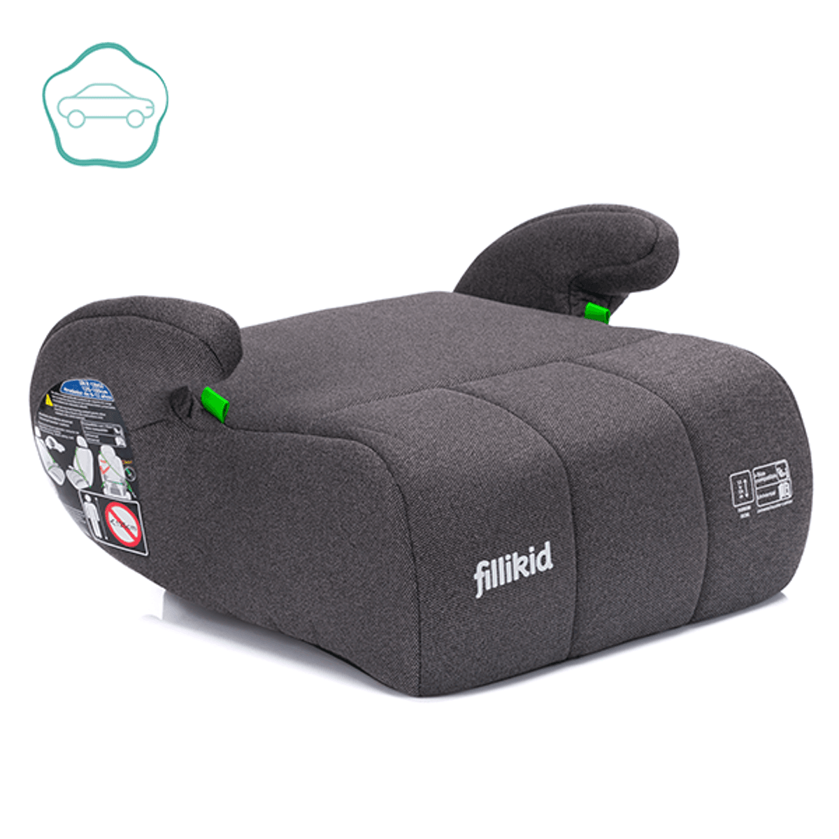  Fillikid | Comfort Bilstolpute (125–150 cm) | Grå