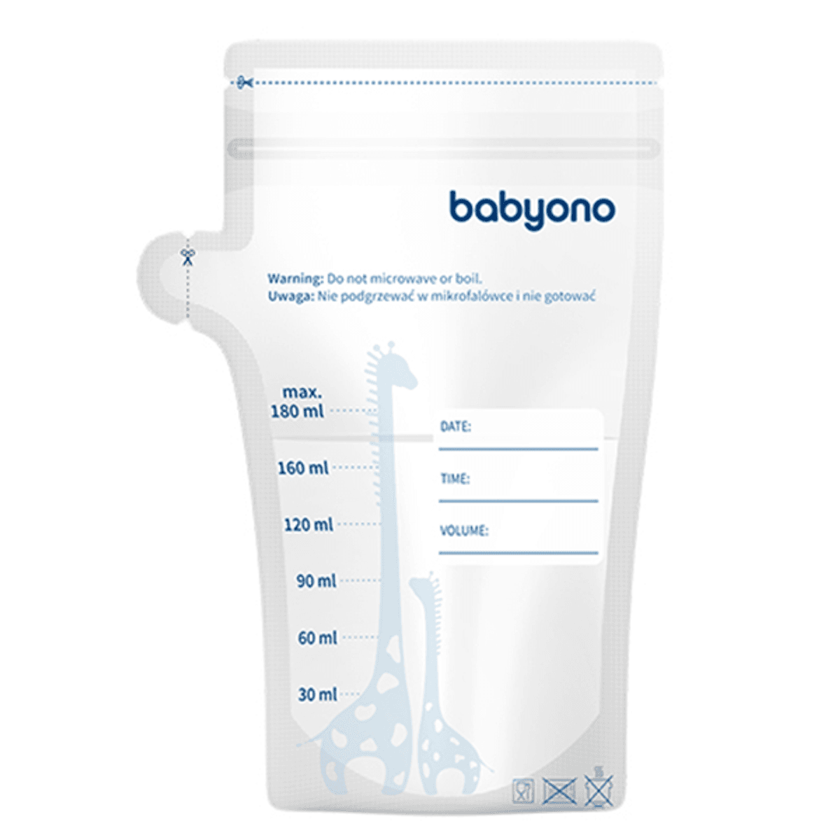 Babyono | Oppbevaringspose for brystmelk 180 ml | 30stk