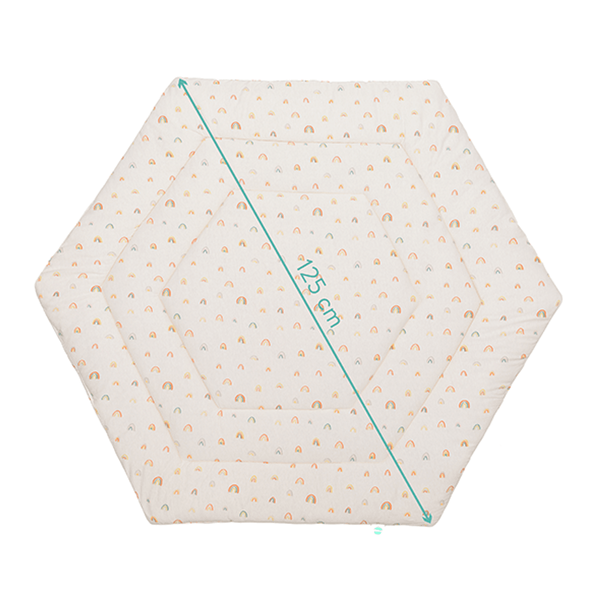 Fillikid | Sekskantet Leketeppe | Rainbow Beige