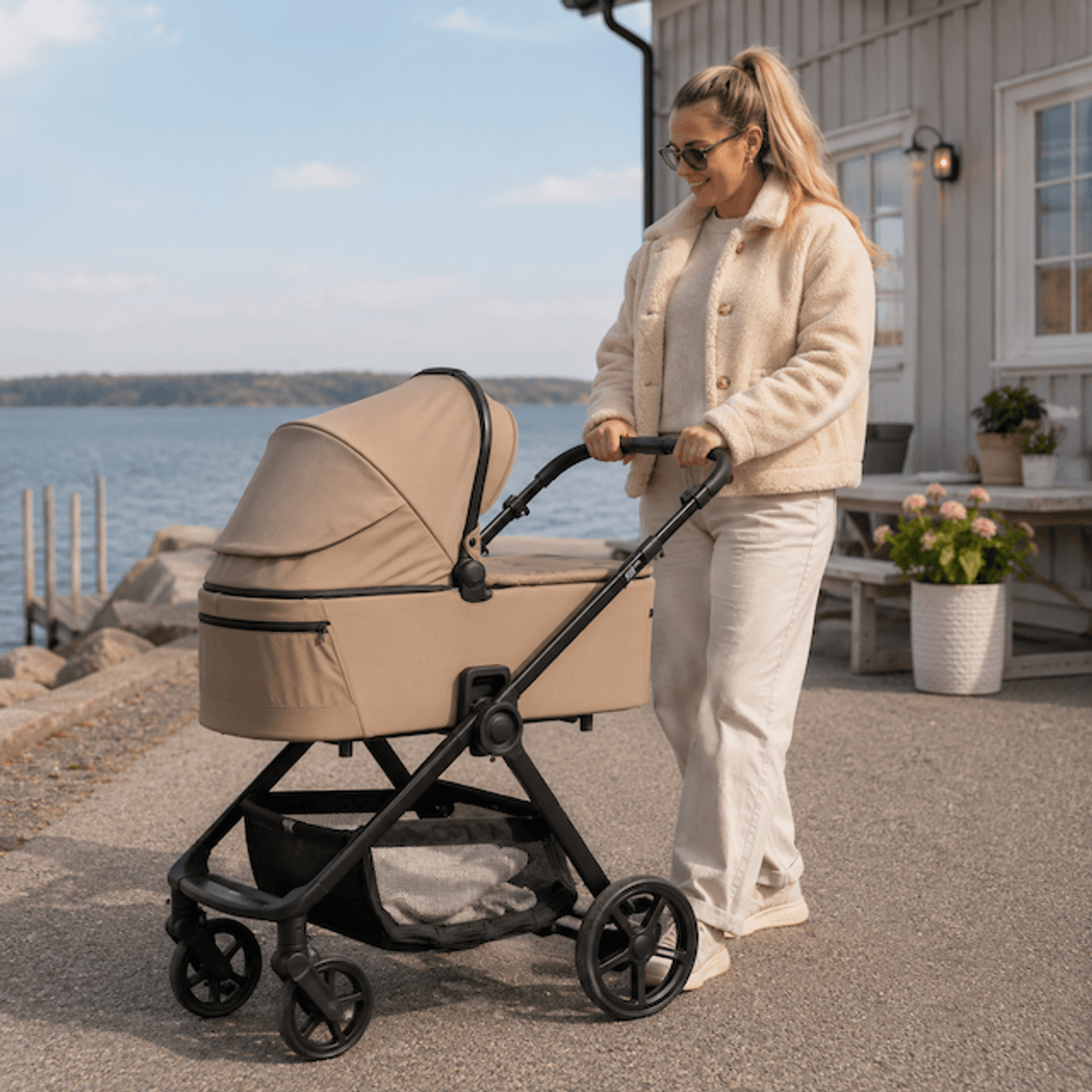 Fillikid | Lion vognpakke + bilstol | Sand