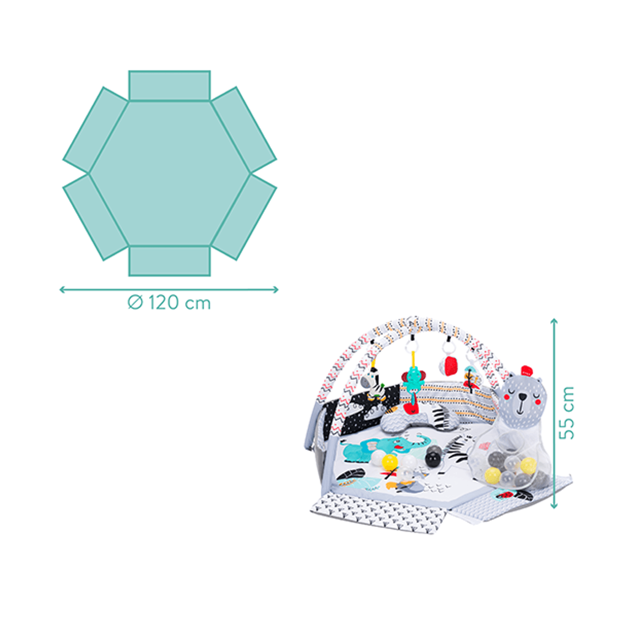 Fillikid | Babygym med fargerike baller