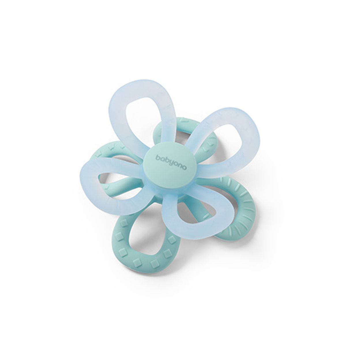 Babyono| Silikon biteleke | Flower blå | 3m+