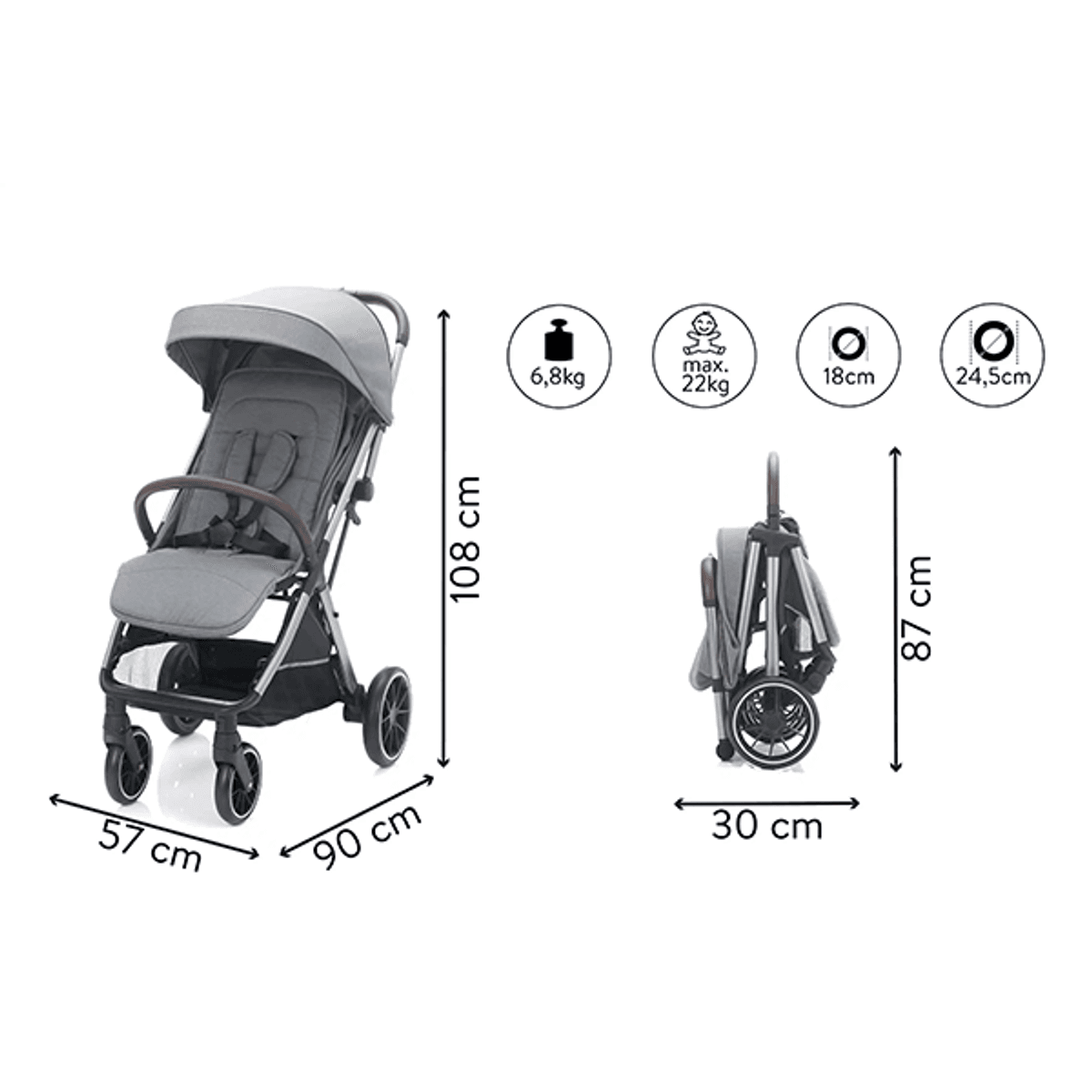 EOL-Fillikid | Easy Folder Trille | Lightgrey Melange