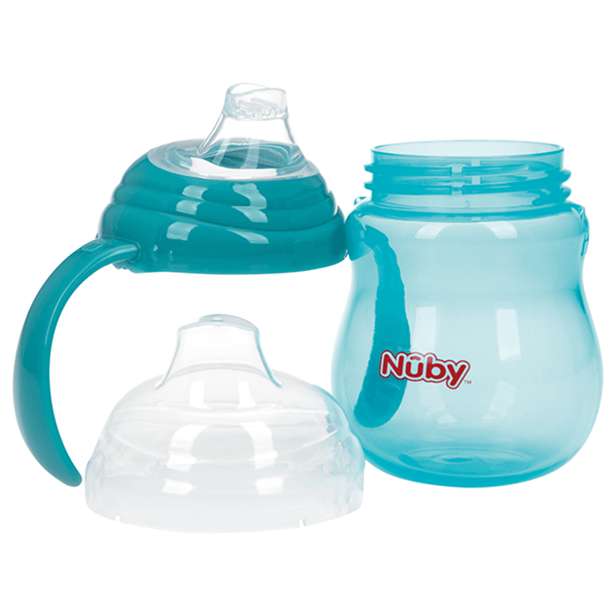 Nûby | Grip N’ Sip Treningskopp med Myk Tut | 270ml | Aqua