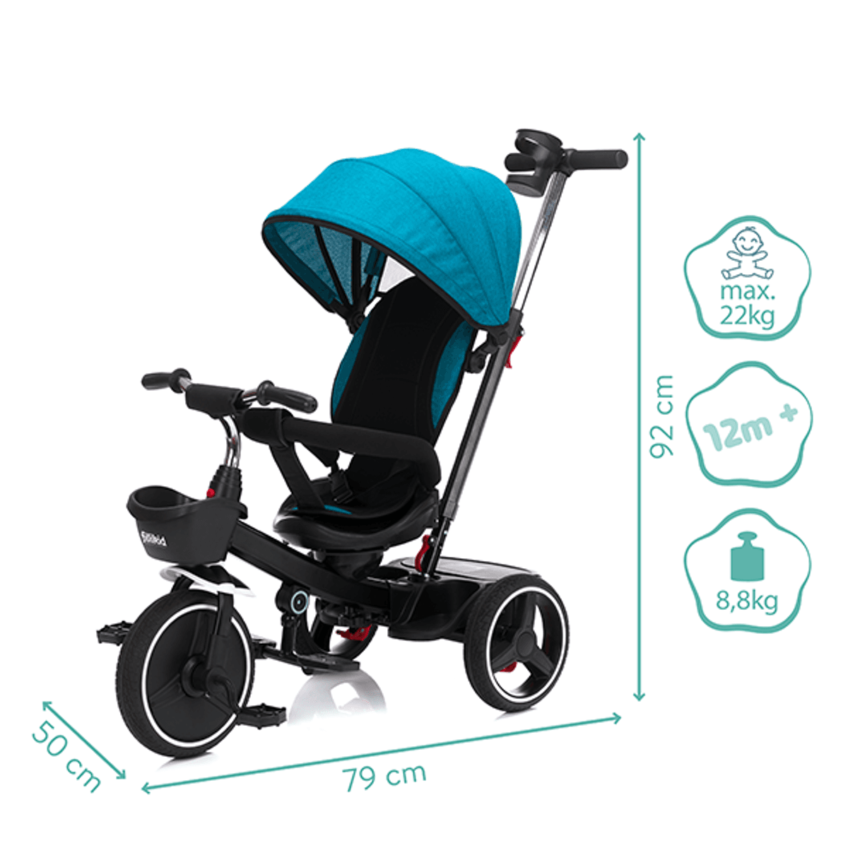 Fillikid | Niki 360  Trehjulsykkel | Turkis